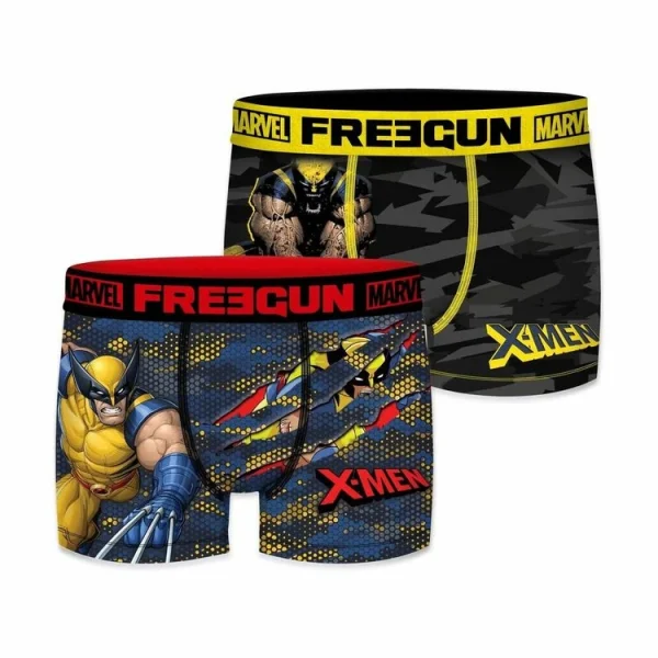 FREEGUN Lot De 2 Boxers Homme X-MEN mode pas cher 1