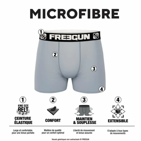 FREEGUN Lot De 2 Boxers Homme X-MEN mode pas cher 3