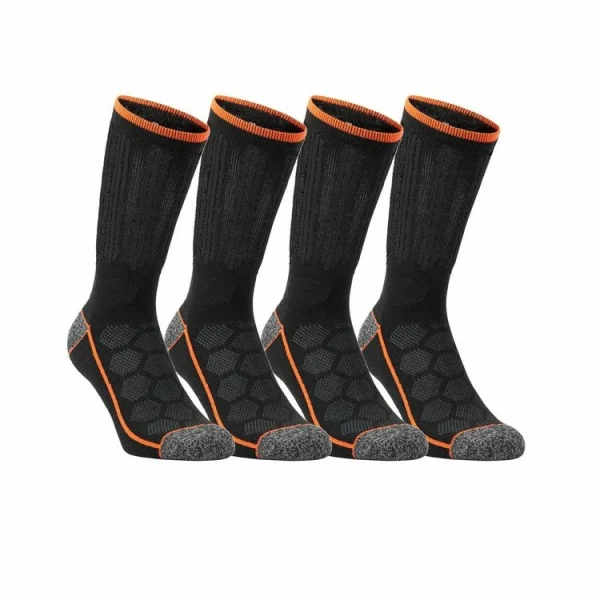 Livraison gratuite Black & Decker Lot De 4 Paires De Chaussettes Hautes De Travail Tool 1