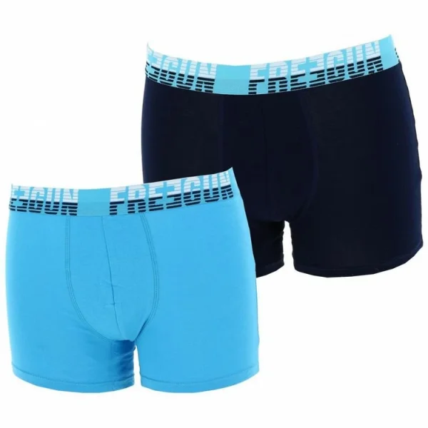 magasin FREEGUN Sous Vêtement Boxer Freegun Ass17 Lot1 Boxer X2 Bleu Bleu 96024 1