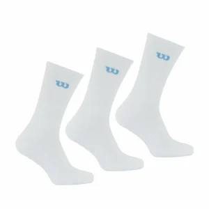 WILSON LOT DE 3 PAIRES DE CHAUSSETTES WILSON BLANC l'unique style 14