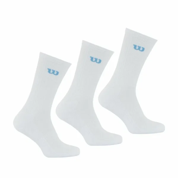 WILSON LOT DE 3 PAIRES DE CHAUSSETTES WILSON BLANC l'unique style 5