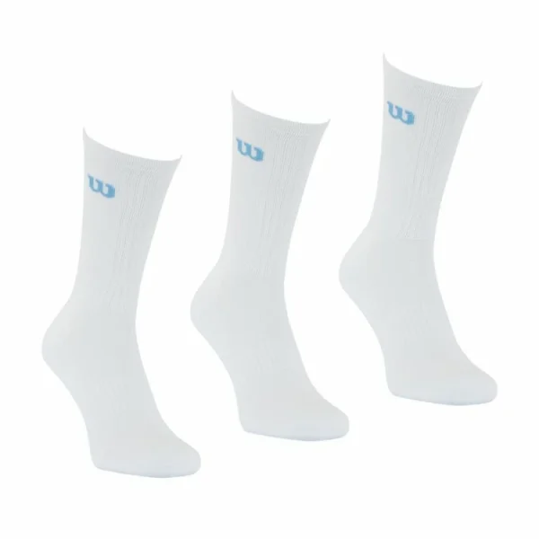 WILSON LOT DE 3 PAIRES DE CHAUSSETTES WILSON BLANC l'unique style 6