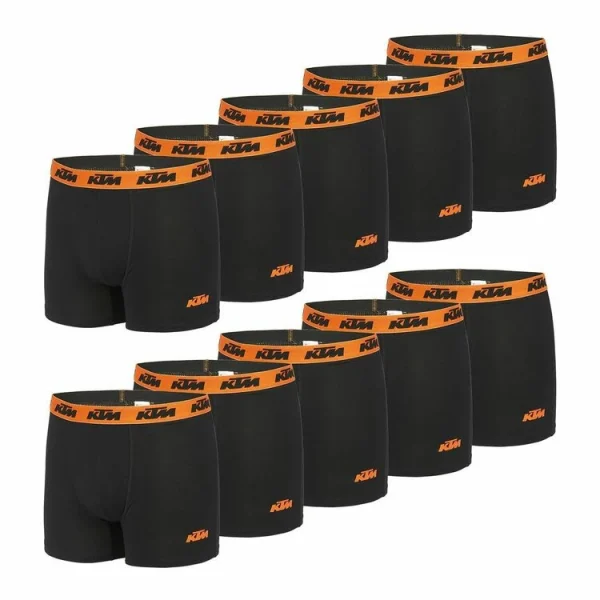 marque pas cher KTM Lot De 10 Boxers Coton Homme KTM Ceinture Colorée 1