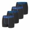 Retour Gratuit FREEGUN Lot De 4 Boxers Homme Coton Bleu 13