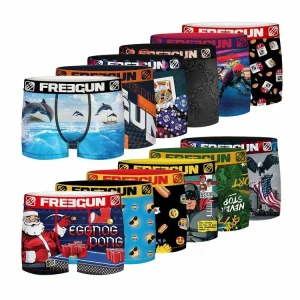 boutique en france FREEGUN Pack Surprise De 12 Boxers Microfibre Homme 8