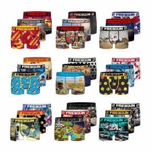 boutique en france FREEGUN Pack Surprise De 12 Boxers Microfibre Homme 10