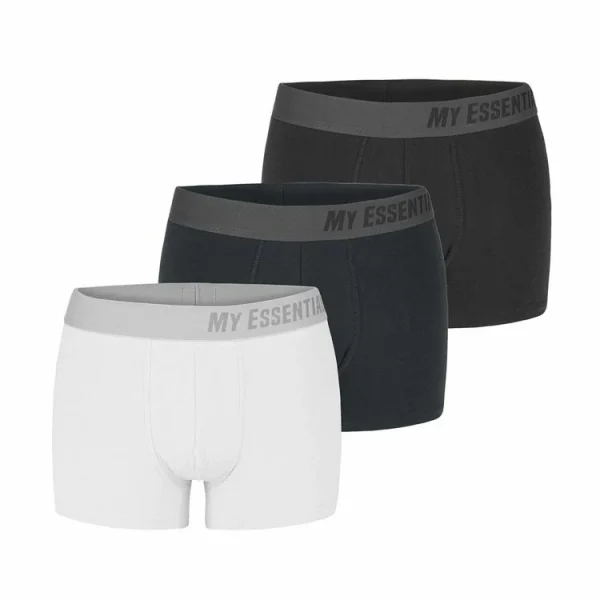 achat pas cher MY ESSENTIAL Lot De 3 Boxers Homme En Coton Bio Uni Gots 1