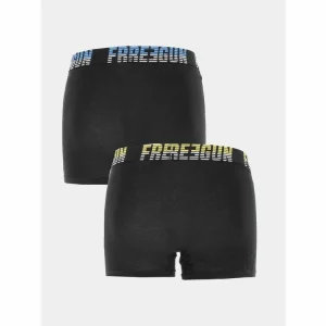 FREEGUN Sous- Vêtement Caleçon Freegun Ass17 Lot2 Boxer X2 Noir Noir 96025 magasin 8