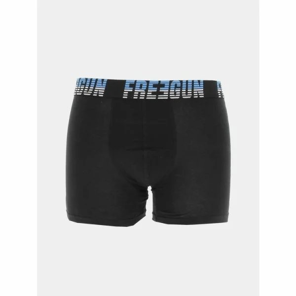 FREEGUN Sous- Vêtement Caleçon Freegun Ass17 Lot2 Boxer X2 Noir Noir 96025 magasin 4