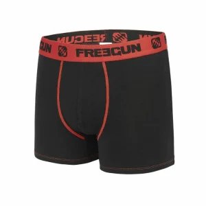 FREEGUN Lot De 4 Boxers Homme Coton Rouge boutique pas cher 13