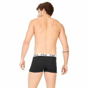 FILA Lot De 4 Boxers Coton Homme Fila 5016 Noir Et Bleu Distributeur Officiel 14