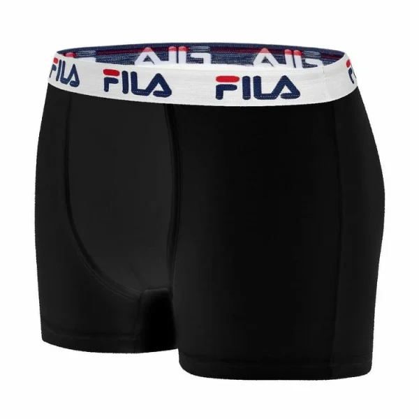 FILA Lot De 4 Boxers Coton Homme Fila 5016 Noir Et Bleu Distributeur Officiel 6