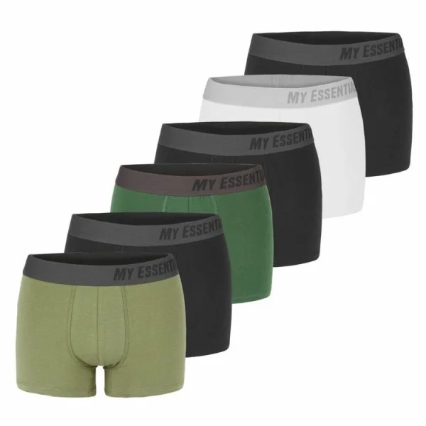 luxe soldes MY ESSENTIAL Lot De 6 Boxers Homme En Coton Bio Uni Gots 1