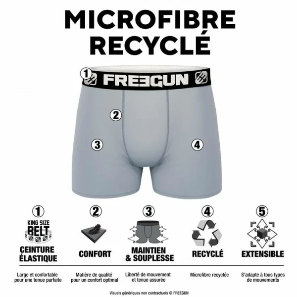 aux meilleurs prix FREEGUN Lot De 4 Boxers Homme En Polyester Recyclé Landscape 3