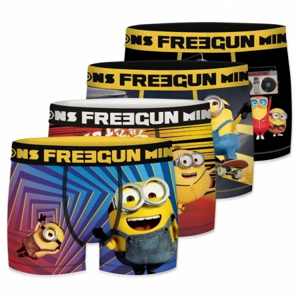 achat pas cher FREEGUN Lot De 4 Boxers Homme Les Minions Despicable Me 1