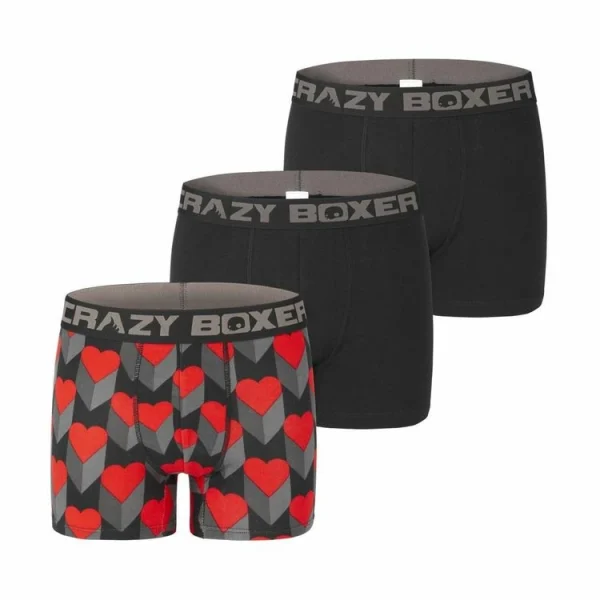 CRAZY BOXERS Boxer Homme Coton Bio Gots Heart officiel 1