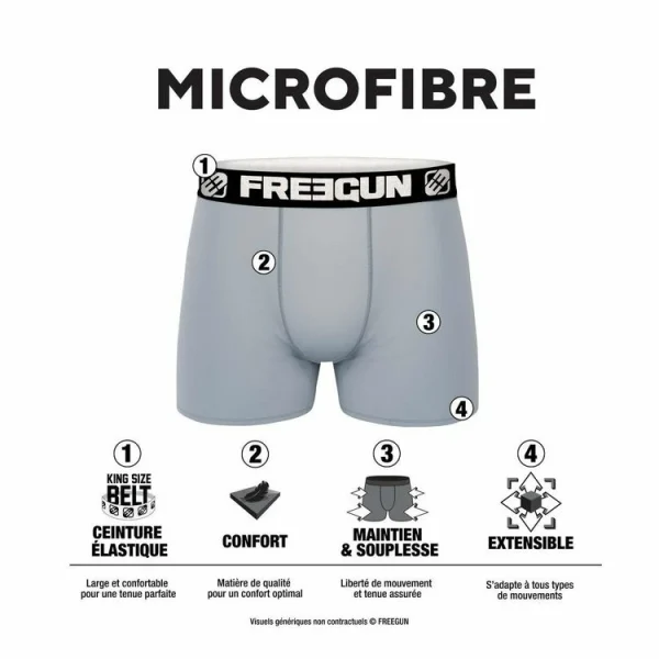 FREEGUN Lot De 4 Boxers Homme Art Attack nouveau produit 3