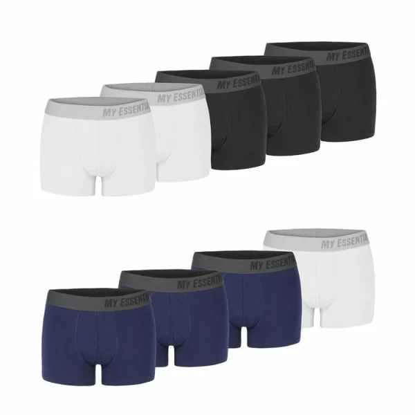 MY ESSENTIAL Lot De 9 Boxers Homme En Coton Bio Uni Gots Livraison Standard/Rapide 1