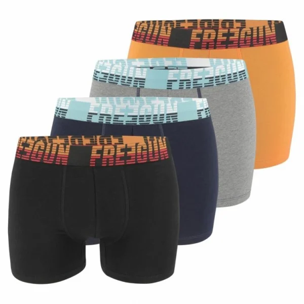 FREEGUN Lot De 4 Boxers Coton Homme Boutique officielle 1