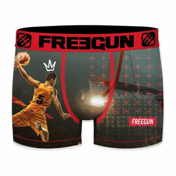 FREEGUN Boxer Microfibre Homme Basketball vente chaude 1