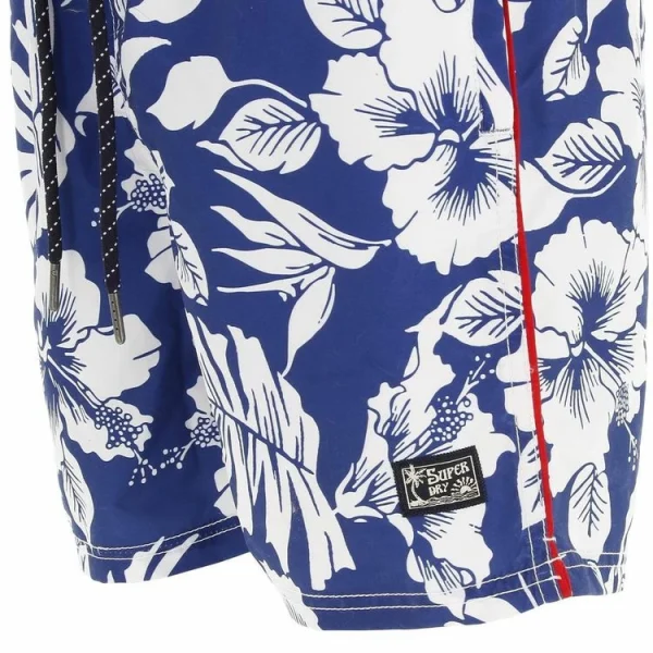 pas cher en vente SUPERDRY Short De Bain Superdry Hawaiian Blu Swim Short Bleu 98573 5