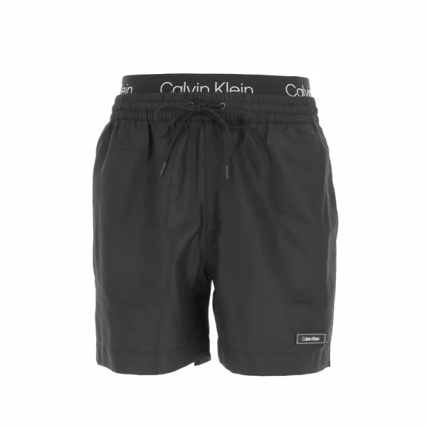 achetez pas cher Calvin Klein Short De Bain Calvin Klein Medium Double Wb Noir 7-861 1