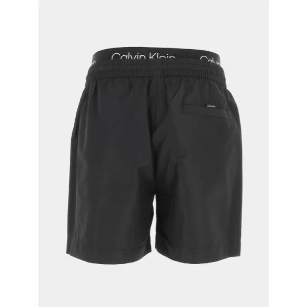 achetez pas cher Calvin Klein Short De Bain Calvin Klein Medium Double Wb Noir 7-861 3