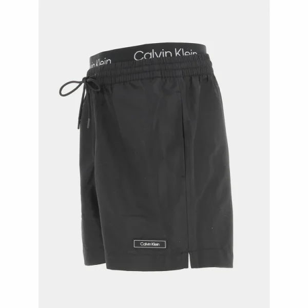 achetez pas cher Calvin Klein Short De Bain Calvin Klein Medium Double Wb Noir 7-861 4