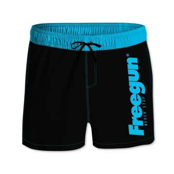 FREEGUN Boardshort Court Homme Avec Ceinture Demi-élastiquée Pas Cher soldes France 1