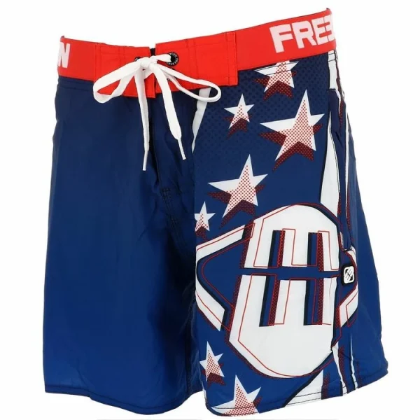 soldes luxe FREEGUN Boardshort De Bain Freegun Sta Navy/rge Boardshort Bleu 28608 1