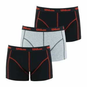 france en ligne WILSON LOT DE 3 BOXERS WILSON NOIR GRIS NOIR 10