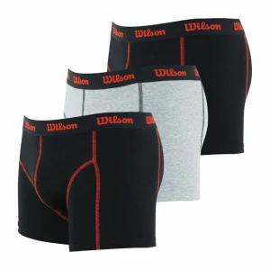 france en ligne WILSON LOT DE 3 BOXERS WILSON NOIR GRIS NOIR 12