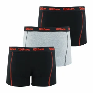 france en ligne WILSON LOT DE 3 BOXERS WILSON NOIR GRIS NOIR 14