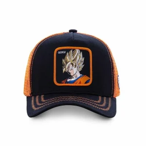 mode CAPSLAB Casquette Dragon Ball Z Goku Saiyan Noir Et Orange 8