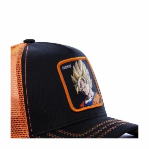 mode CAPSLAB Casquette Dragon Ball Z Goku Saiyan Noir Et Orange 10