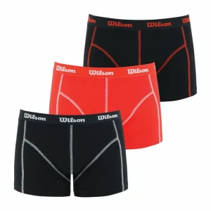 france en ligne WILSON LOT DE 3 BOXERS WILSON NOIR GRIS NOIR 18