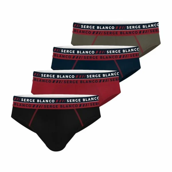 De super promotions disponibles SERGE BLANCO Lot De 4 Slips Homme En Coton French 1