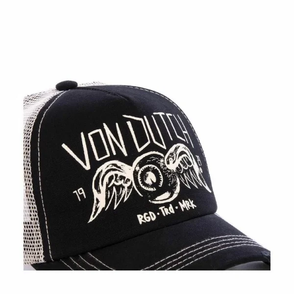 en ligne vente VONDUTCH Casquette Trucker Filet Crew Noir 4