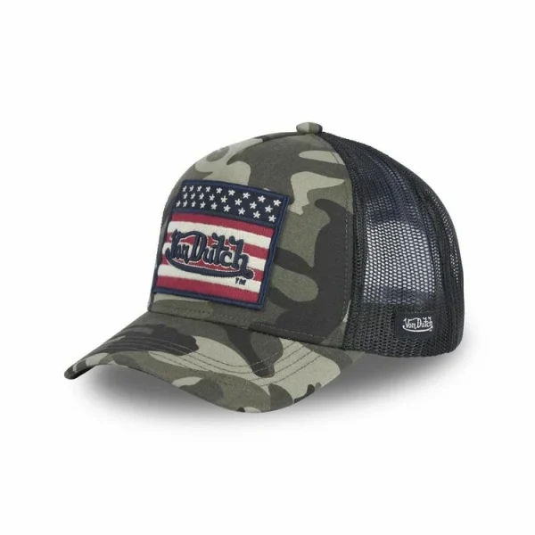 l'unique style VONDUTCH Casquette Trucker Flag Camouflage 1