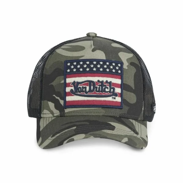 l'unique style VONDUTCH Casquette Trucker Flag Camouflage 3