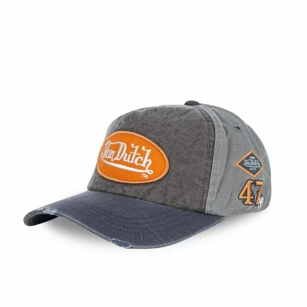 se précipiter pour acheter VONDUTCH Casquette Baseball Homme Jack Gris Logo Orange 1