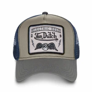 site officiel VONDUTCH Casquette Trucker Homme Square Flying Eye Bleu 8