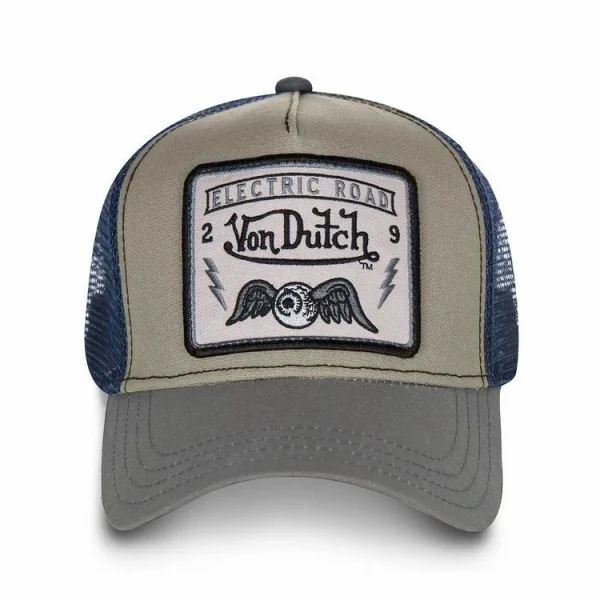 site officiel VONDUTCH Casquette Trucker Homme Square Flying Eye Bleu 3