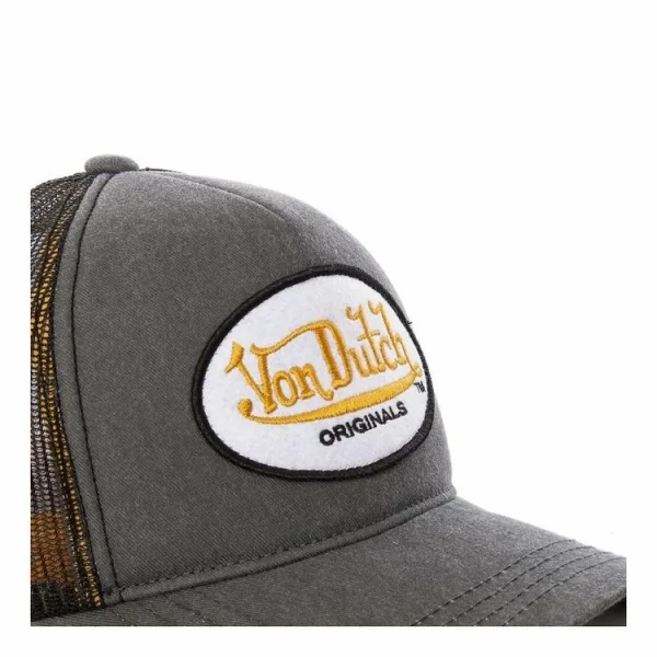 fashion pas cher VONDUTCH Casquette Trucker Homme Originals Filet Gris 4