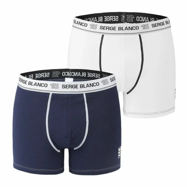 soldes en ligne SERGE BLANCO Lot De 2 Boxers Coton Homme Class’ 1