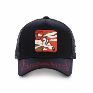 CAPSLAB Casquette Capslab Trucker Looney Tunes Coyote Noir achat pas cher 8