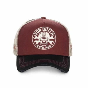 VONDUTCH Casquette Trucker Rags Rouge Bordeaux soldes pas cher 8