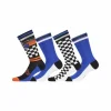 Pas Cher soldes France FREEGUN Lot De 4 Paires De Chaussettes De Ville Homme Fantaisie Racing 20