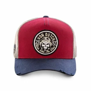 dernière tendance VONDUTCH Casquette Baseball Filet Biker Rouge 8